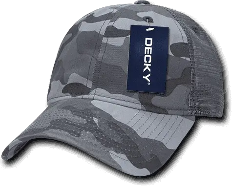 Decky 225 Relaxed Camo Trucker Cap - Urban Camo - Urban Camo / One Size Fits Most
