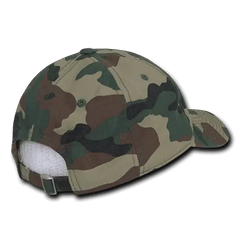 Decky 239 Low Crown Relaxed Ripstop Cap - Woodland Camo - Woodland Camo / One Size Fits Most