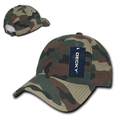 Decky 239 Low Crown Relaxed Ripstop Cap - Woodland Camo - Woodland Camo / One Size Fits Most