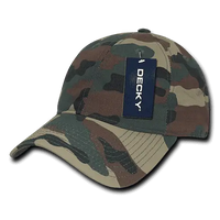 Decky 239 Low Crown Relaxed Ripstop Cap - Woodland Camo - Woodland Camo / One Size Fits Most