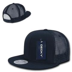 Decky 241 Ripstop Flat Bill Trucker Cap - Navy - Navy / One Size Fits Most