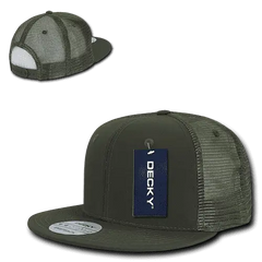 Decky 241 Ripstop Flat Bill Trucker Cap - Olive Drab - Olive / One Size Fits Most