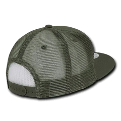 Decky 241 Ripstop Flat Bill Trucker Cap - Olive Drab - Olive / One Size Fits Most