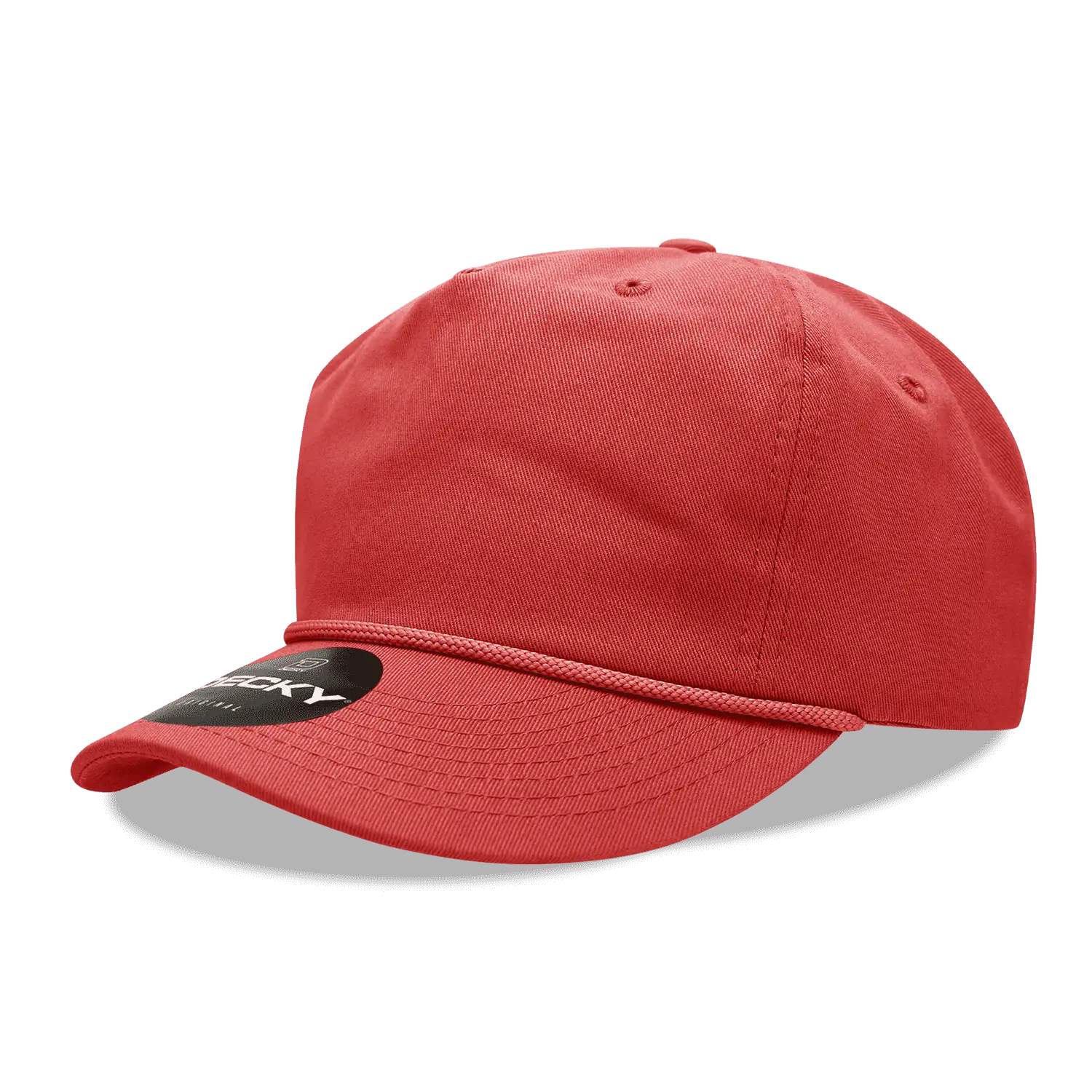 Decky 252 Classic 5 Panel with Rope - Red - Red / One Size Fits Most