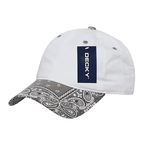 Decky 256 Bandanna Polo Cap - White Gray - White Gray / One Size Fits Most