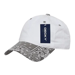 Decky 256 Bandanna Polo Cap - White Gray - White Gray / One Size Fits Most