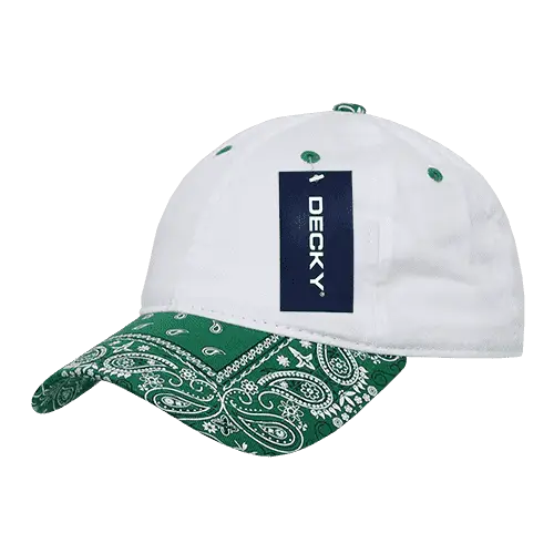 Decky 256 Bandanna Polo Cap - White Kelly Green - White Kelly / One Size Fits Most