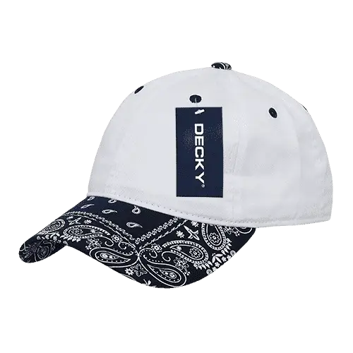Decky 256 Bandanna Polo Cap - White Navy - White Navy / One Size Fits Most