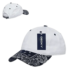 Decky 256 Bandanna Polo Cap - White Navy - White Navy / One Size Fits Most