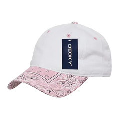 Decky 256 Bandanna Polo Cap - White Pink - White Pink / One Size Fits Most