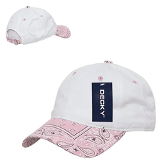 Decky 256 Bandanna Polo Cap - White Pink - White Pink / One Size Fits Most