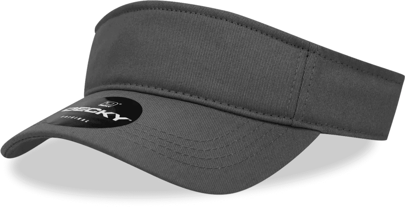 Decky 3001 Sports Visor - Charcoal - Dark Gray / One Size Fits Most