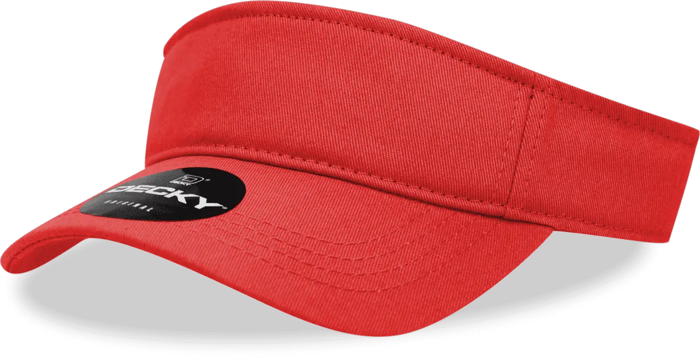 Decky 3001 Sports Visor - Red - Red / One Size Fits Most