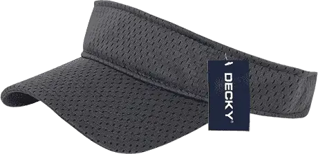 Decky 3014 Mesh Jersey Visor - Dark Gray - Dark Gray / One Size Fits Most