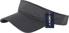 Decky 3014 Mesh Jersey Visor - Dark Gray - Dark Gray / One Size Fits Most