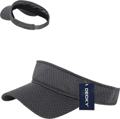 Decky 3014 Mesh Jersey Visor - Dark Gray - Dark Gray / One Size Fits Most