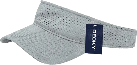 Decky 3014 Mesh Jersey Visor - Gray - Gray / One Size Fits Most