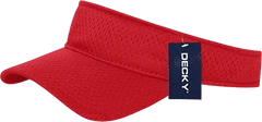 Decky 3014 Mesh Jersey Visor - Red - Red / One Size Fits Most