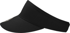 Decky 3015 High Profile Cotton Visor - Black - Black / One Size Fits Most