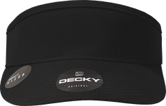 Decky 3015 High Profile Cotton Visor - Black - Black / One Size Fits Most