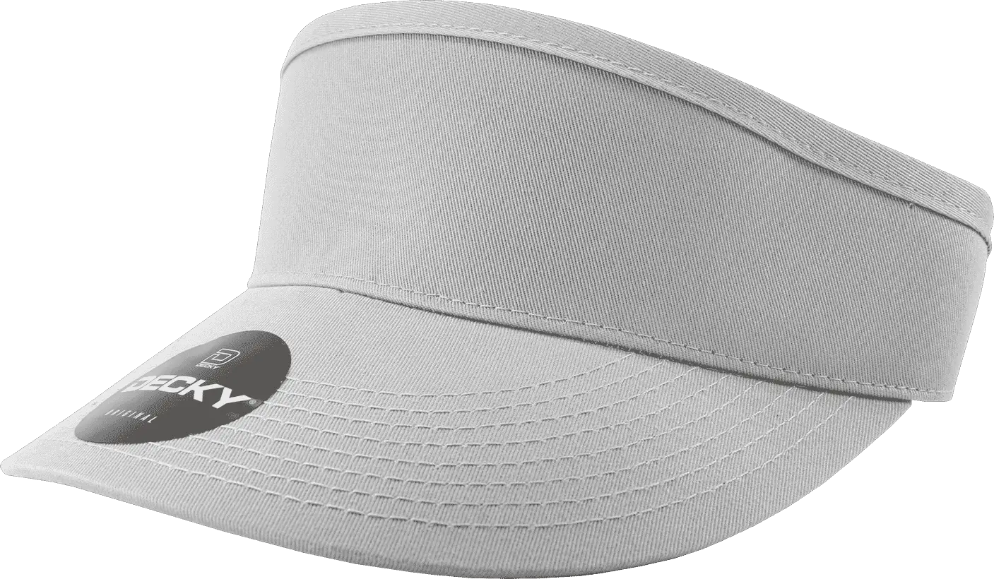 Decky 3015 High Profile Cotton Visor - Gray - Gray / One Size Fits Most