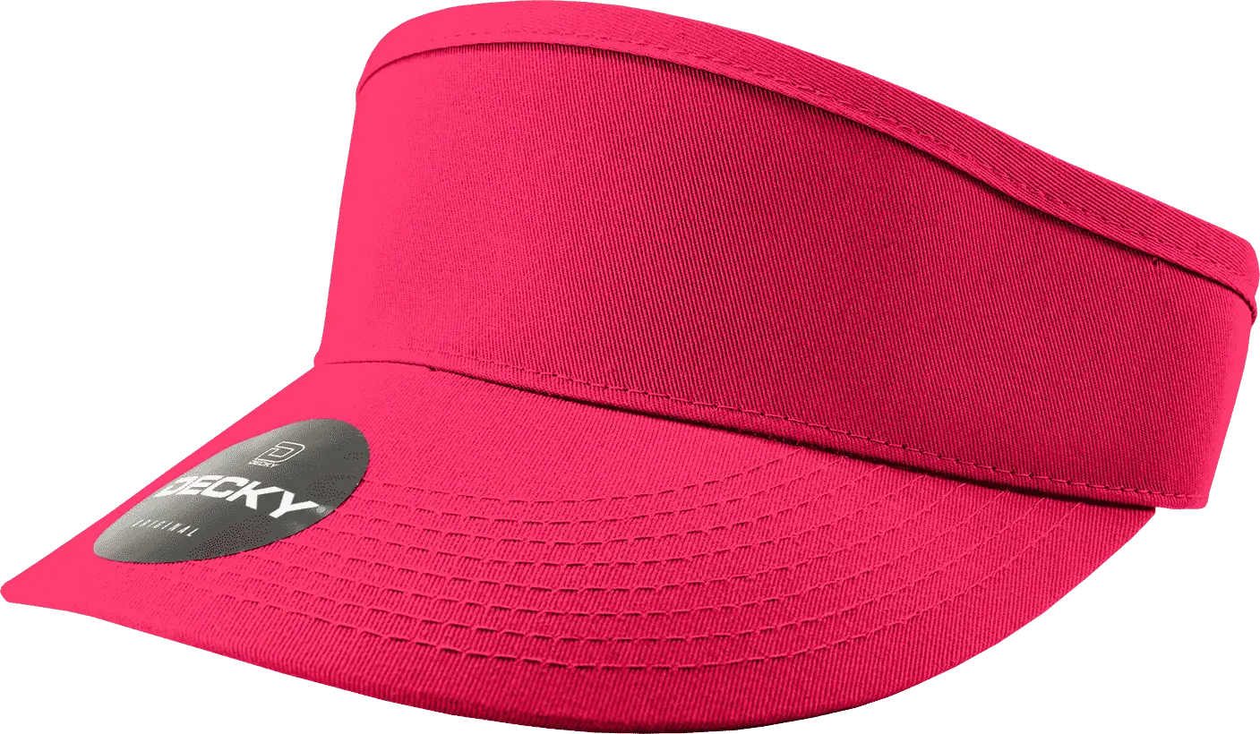 Decky 3015 High Profile Cotton Visor - Hot Pink - Hot Pink / One Size Fits Most