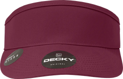 Decky 3015 High Profile Cotton Visor - Maroon - Maroon / One Size Fits Most
