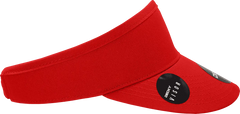 Decky 3015 High Profile Cotton Visor - Red - Red / One Size Fits Most