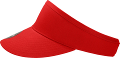 Decky 3015 High Profile Cotton Visor - Red - Red / One Size Fits Most