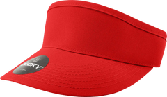 Decky 3015 High Profile Cotton Visor - Red - Red / One Size Fits Most