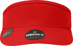 Decky 3015 High Profile Cotton Visor - Red - Red / One Size Fits Most