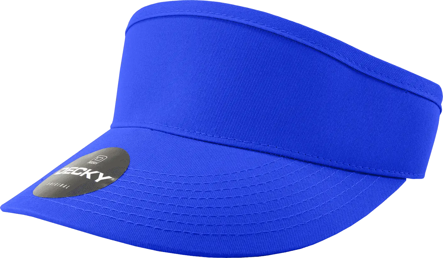 Decky 3015 High Profile Cotton Visor - Royal - Royal / One Size Fits Most