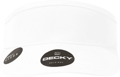 Decky 3015 High Profile Cotton Visor - White - White / One Size Fits Most