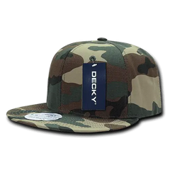 Decky 360 Ripstop Snapback Cap - Woodland Camo - Woodland Camo / One Size Fits Most