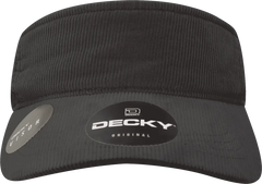 Decky 4004 Corduroy Visor - Black - Black / One Size Fits Most