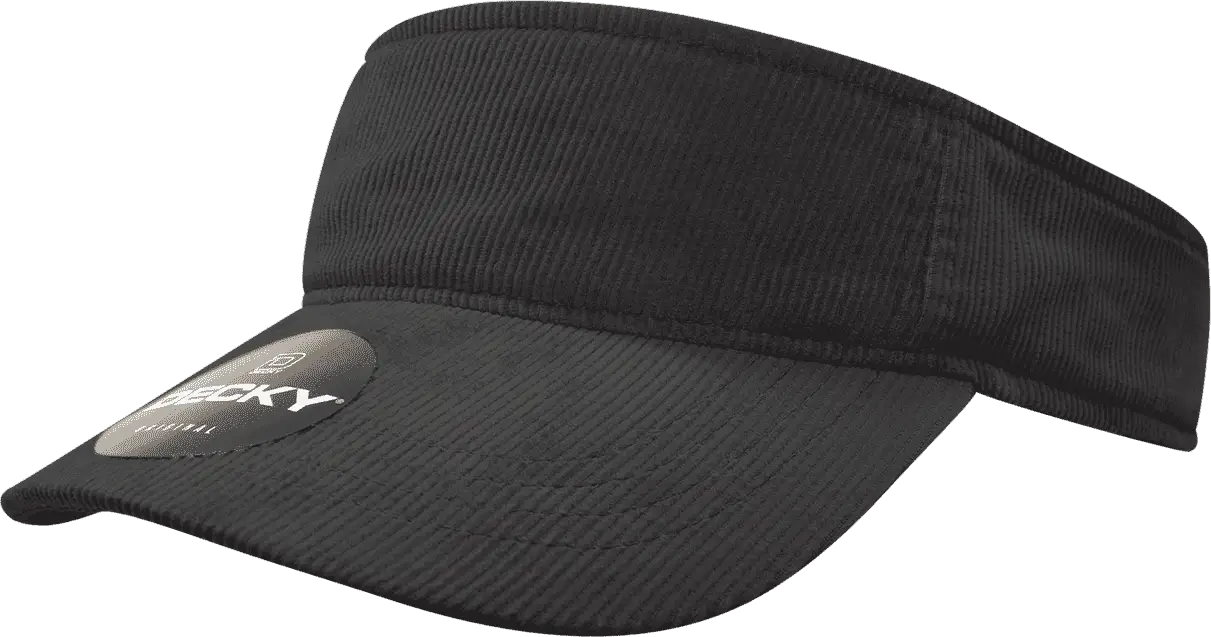 Decky 4004 Corduroy Visor - Black - Black / One Size Fits Most