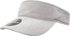 Decky 4004 Corduroy Visor - Gray - Gray / One Size Fits Most