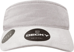 Decky 4004 Corduroy Visor - Gray - Gray / One Size Fits Most