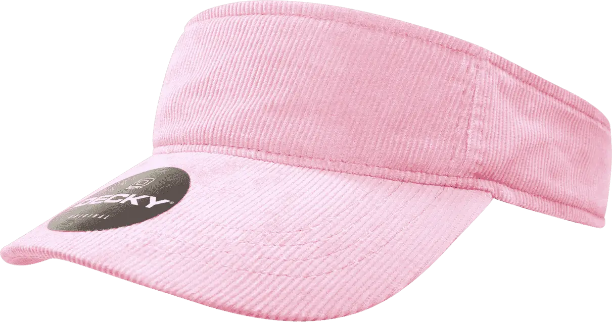 Decky 4004 Corduroy Visor - Pink - Pink / One Size Fits Most