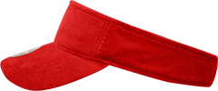 Decky 4004 Corduroy Visor - Red - Red / One Size Fits Most