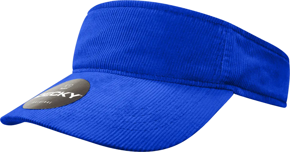 Decky 4004 Corduroy Visor - Royal - Royal / One Size Fits Most