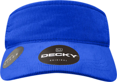 Decky 4004 Corduroy Visor - Royal - Royal / One Size Fits Most
