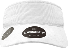 Decky 4004 Corduroy Visor - White - White / One Size Fits Most