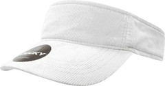 Decky 4004 Corduroy Visor - White - White / One Size Fits Most