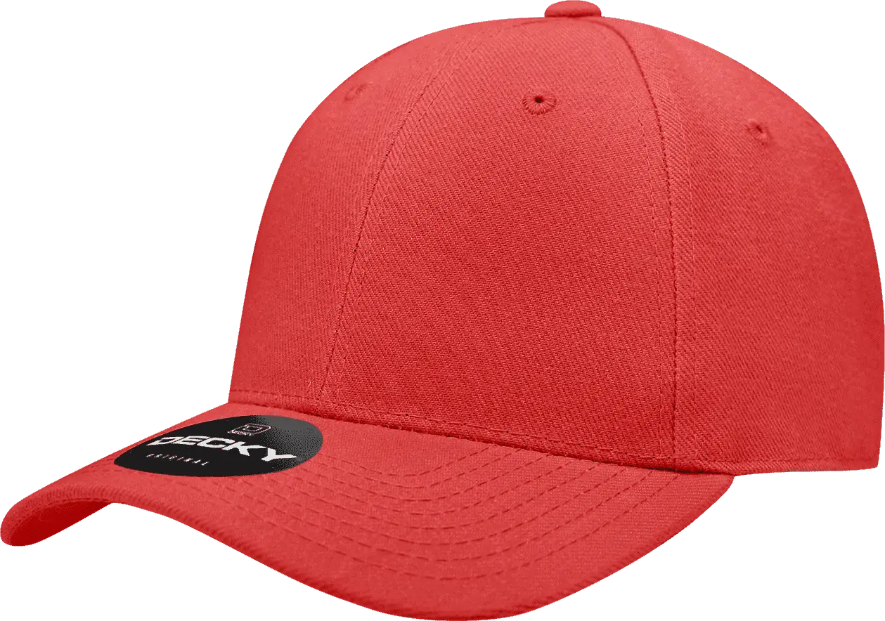 Decky 402 Fitted Cap - Red - Red / 6.75