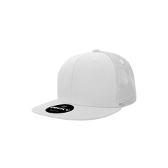 Decky 5010 6 Panel Youth Trucker Cap - White - White / One Size Fits Most
