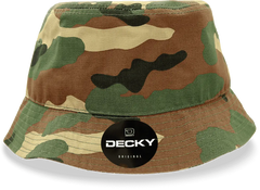 Decky 5301 Ripstop Rain or Shine Hat - Woodland Camo - Woodland Camo / S/M