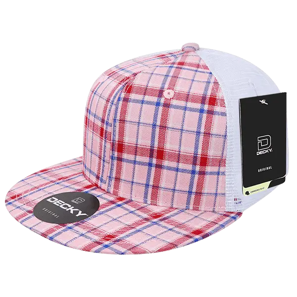 Decky 6015 H/C Plaid Cap - White 106 - White / One Size Fits Most