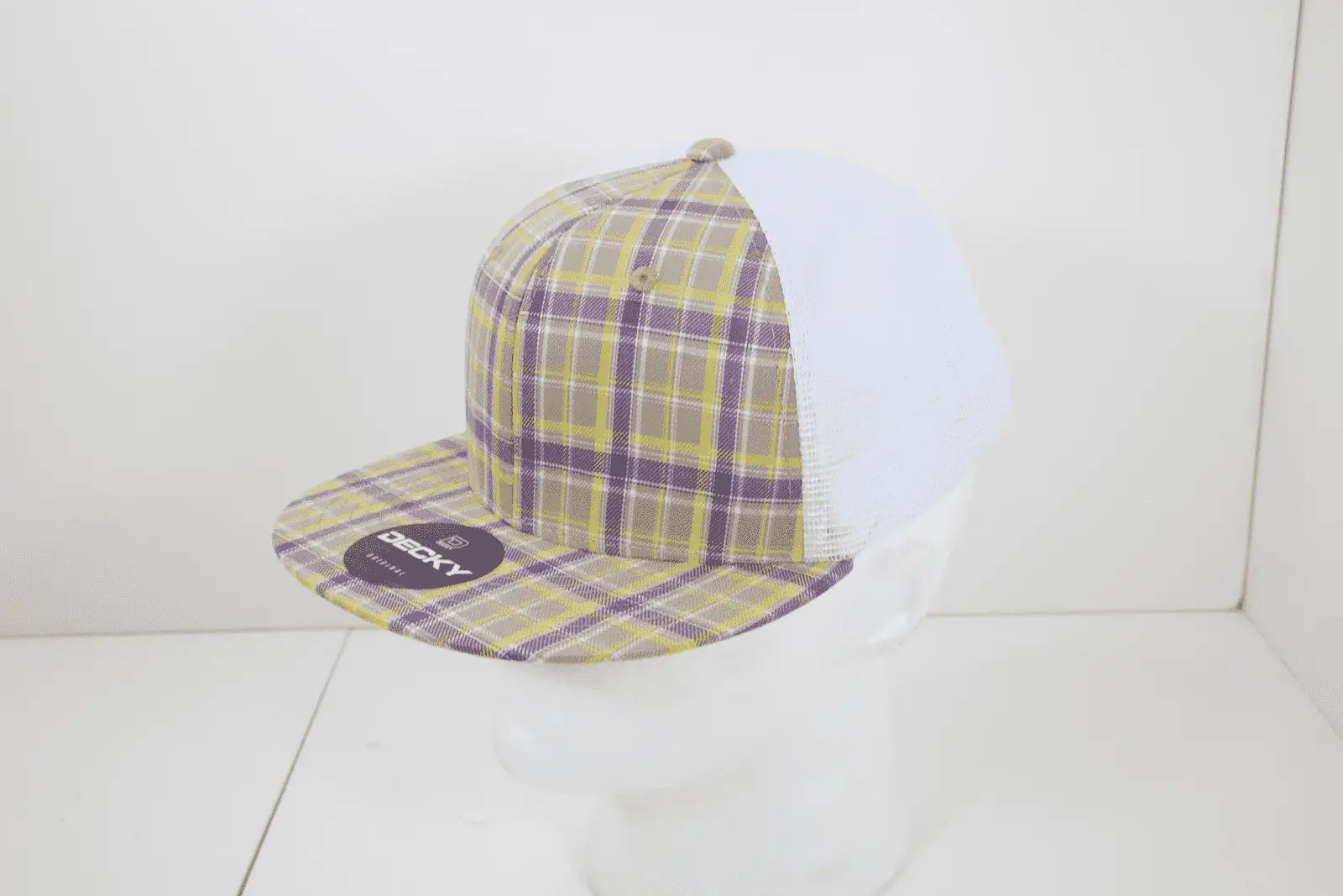Decky 6015 H/C Plaid Cap - White 111 - White / One Size Fits Most