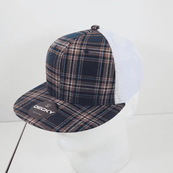 Decky 6015 H/C Plaid Cap - White 183 - White / One Size Fits Most